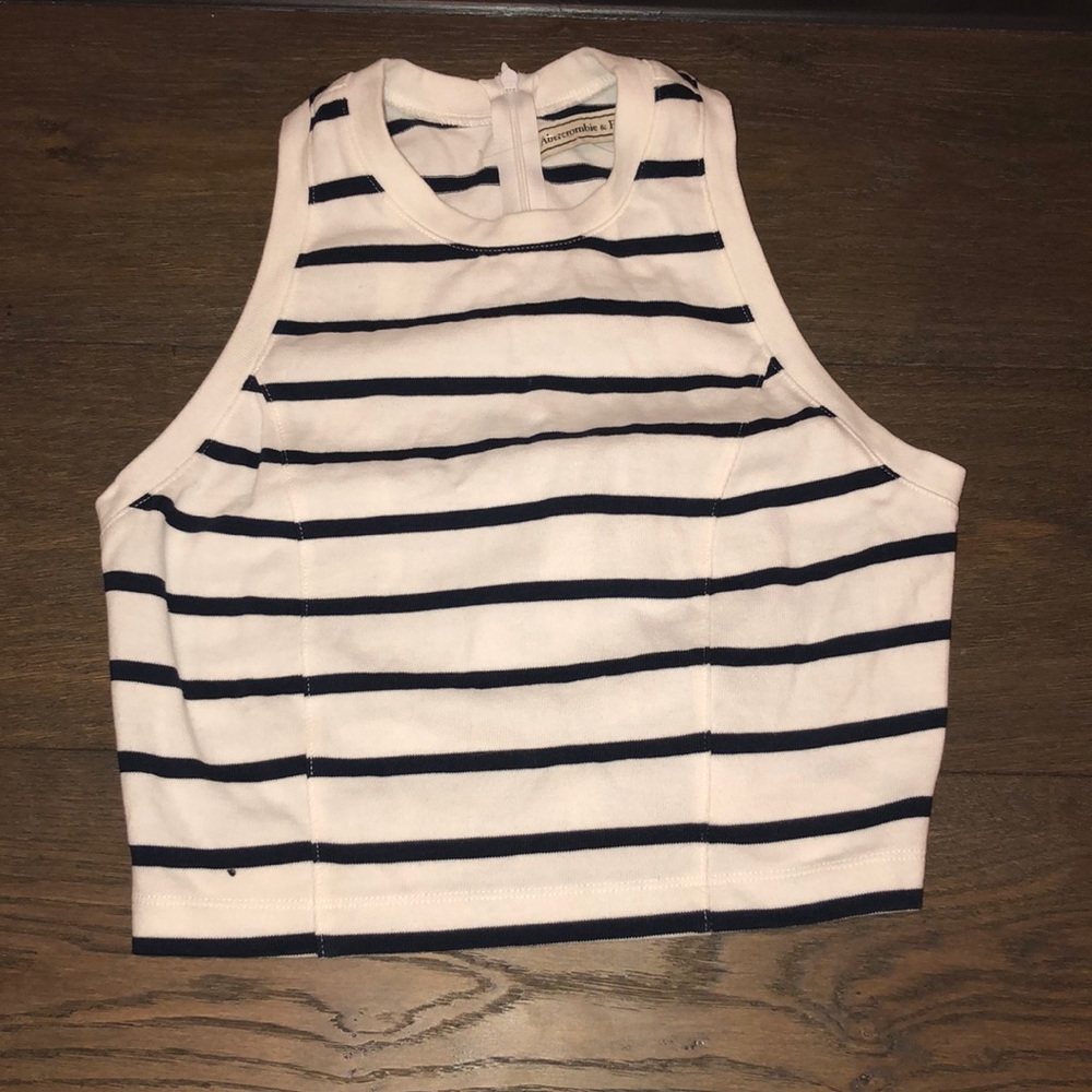Striped crop top tank